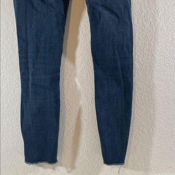 ABERCROMBIE & FITCH Mid Rise Super Skinny Ankle Denim Jeans Raw Hem Size 0 - Picture 6 of 8